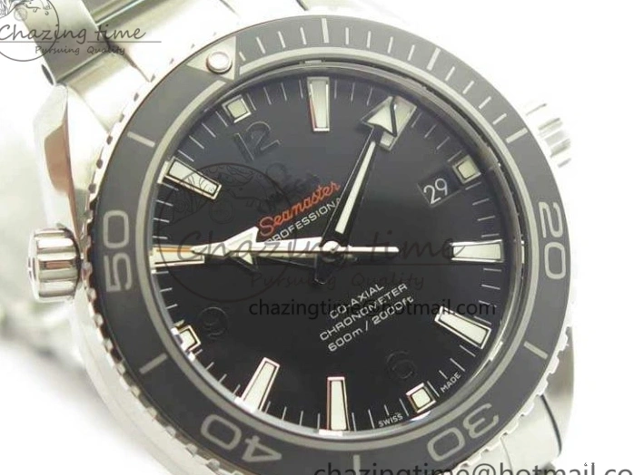 0321 Sleek Planet Ocean Professional Ceramic Bezel 42mm 1:1 MK Best Edition Silver Markers On SS Bracelet A 8085